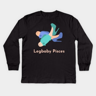 Legbaby Pisces | Zodiac | Cute | Funny | Weird | Gift | Minimalist | Star Sign | Astrology | Kids Long Sleeve T-Shirt